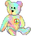 Beanie Baby Peace Bear