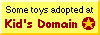 Adoption Certificate: Some toys adopted at Kid's Domain