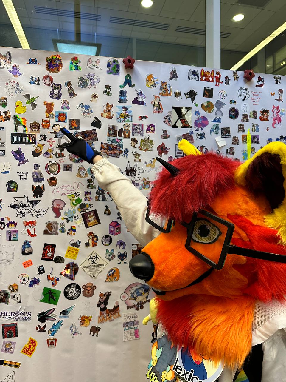 Lexicon pointing at stickers of the respective character (as well as Randy Marsh) on a sticker board